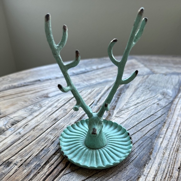 Other - Antique Turquoise Deer Ring Holder Dish